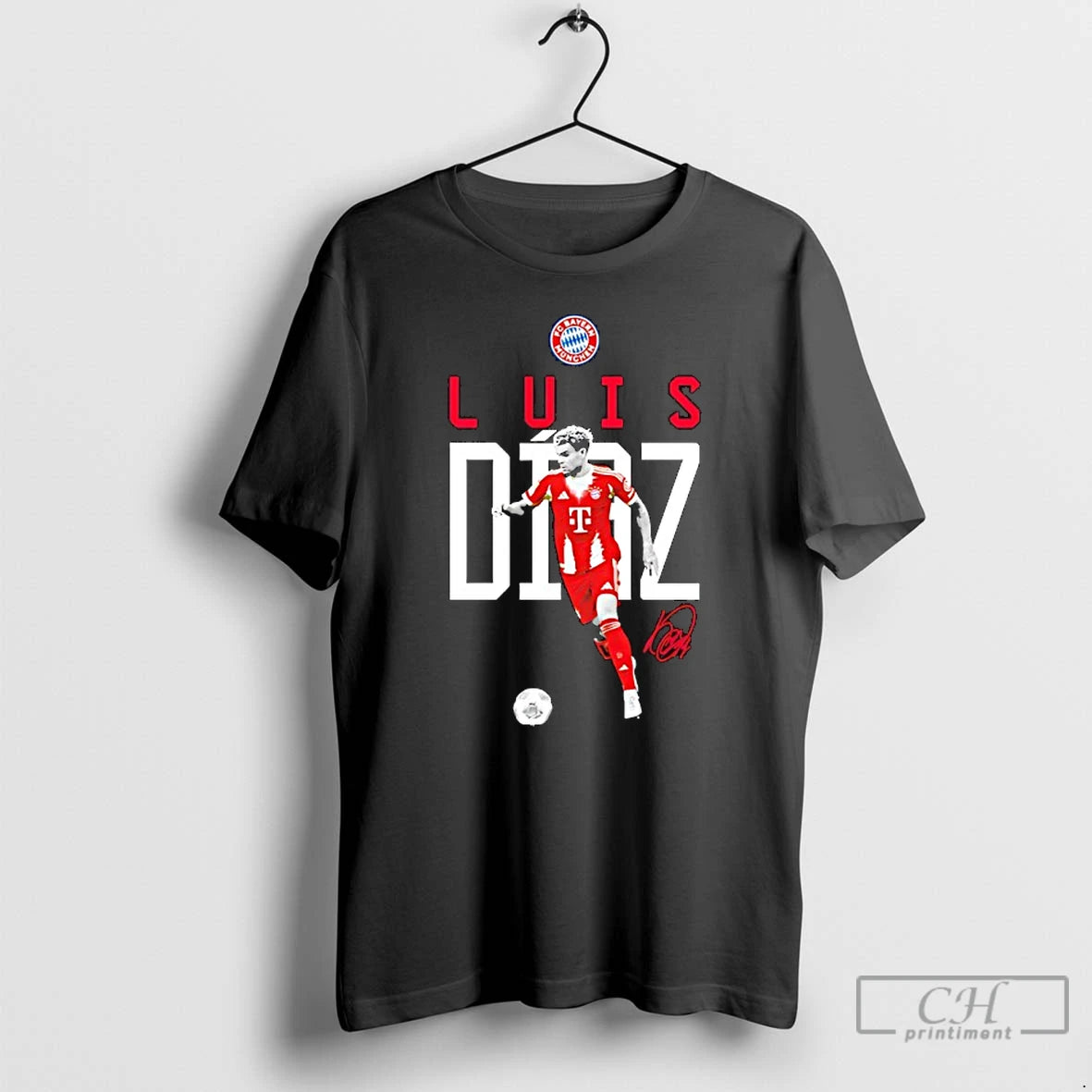 Premium Luis Diaz Fc Bayern Munich Logo Signature T Shirts
