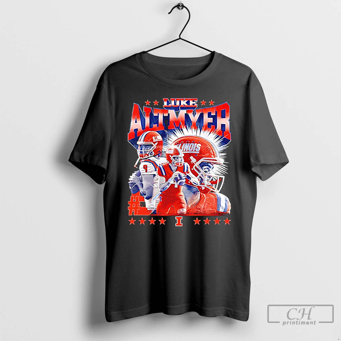 Premium Luke Altmyer Illinois Football Ncaa Legends Player Collage T-Shirts, Hoodie, Sweatshirt | PodTeesHub.com