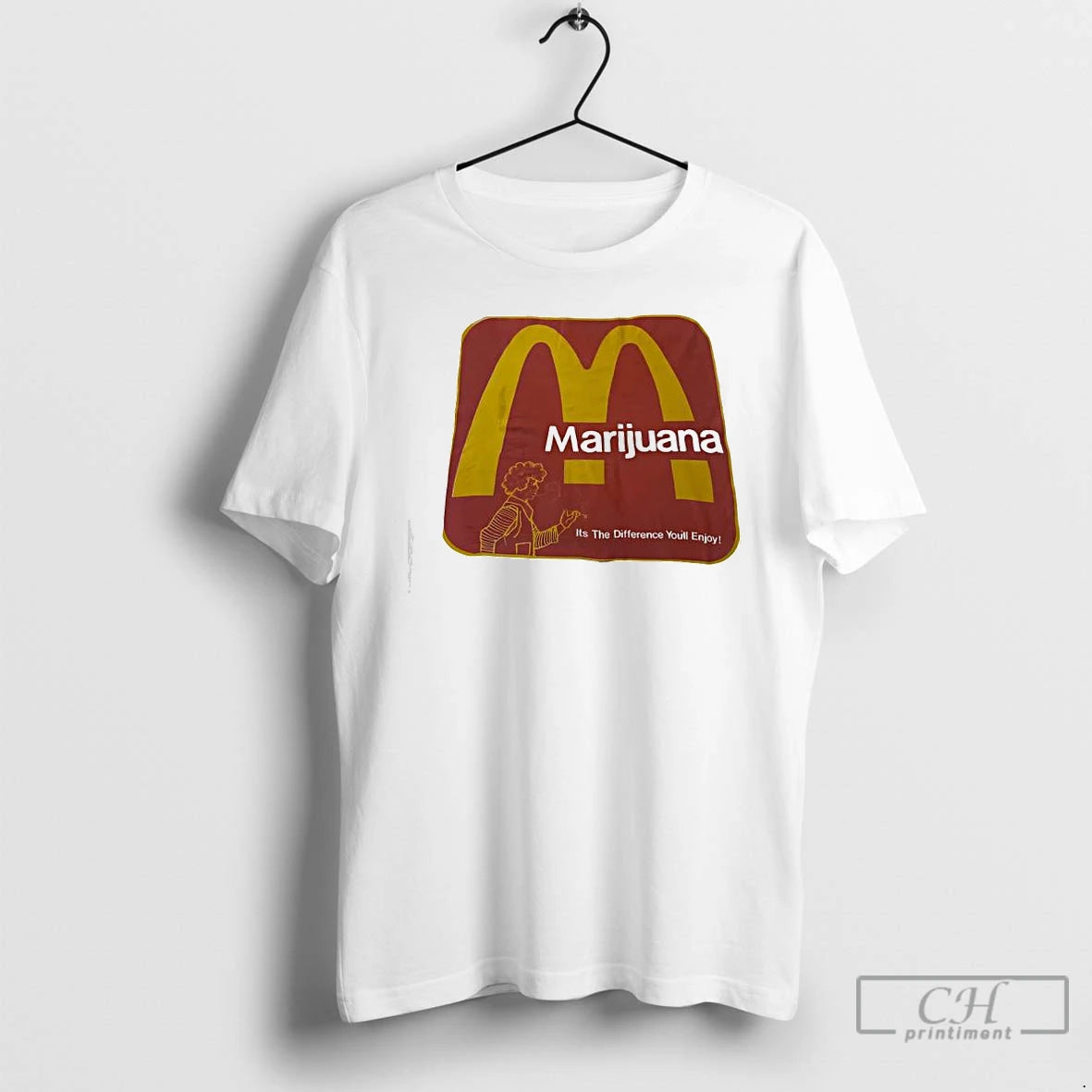 Premium Marijuana Its The Difference Youll Enjoy Mcdonalds Logo T-Shirts, Hoodie, Sweatshirt | PodTeesHub.com