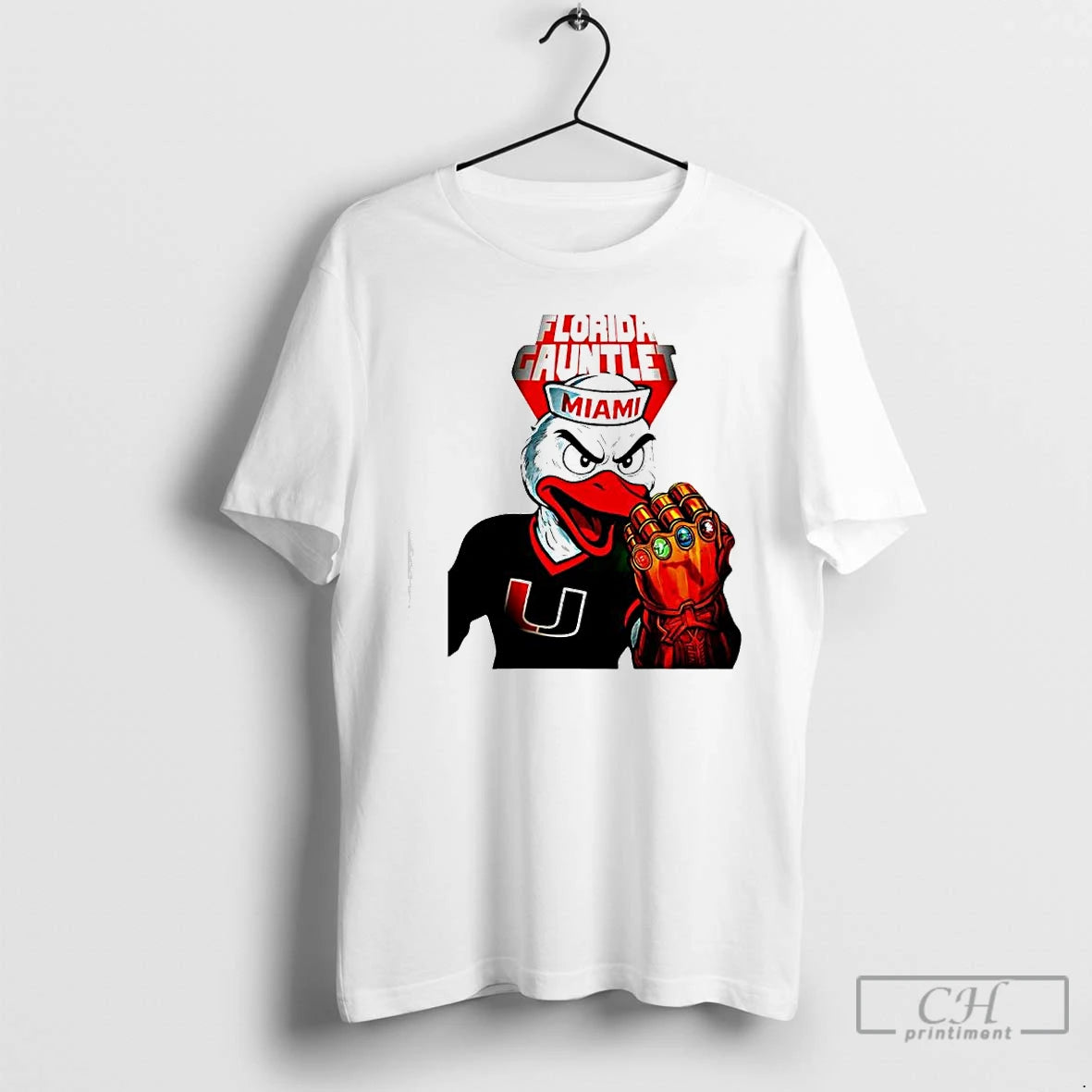 Premium Miami Hurricanes Florida Gauntlet Mascot T-Shirts, Hoodie, Sweatshirt | PodTeesHub.com