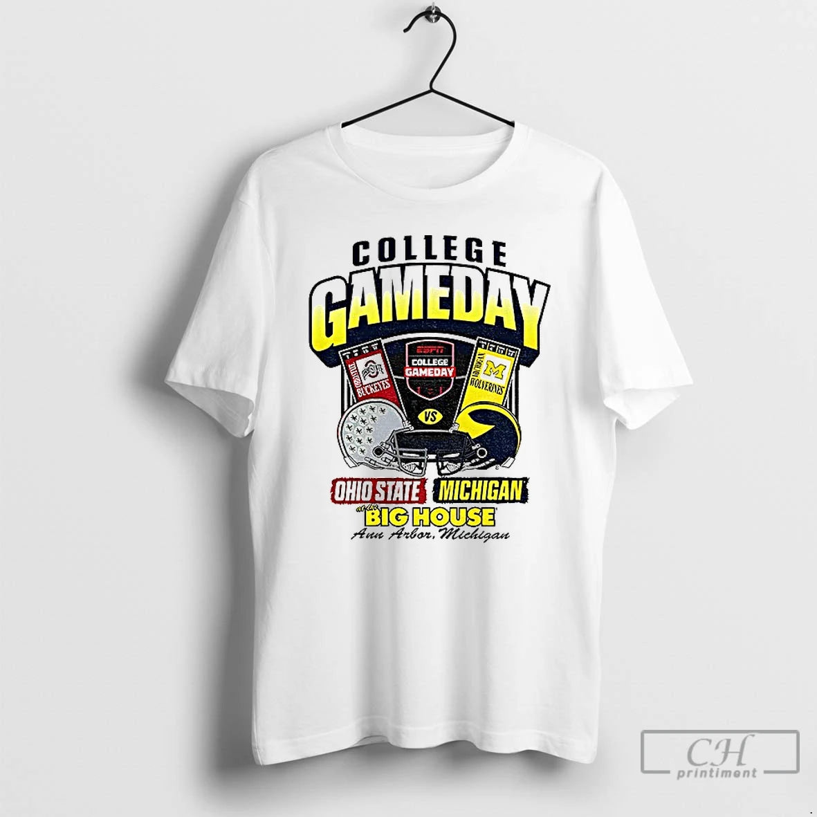 Premium Michigan Wolverines Ivory College Gameday Vs Ohio State Big House T-Shirts, Hoodie, Sweatshirt | PodTeesHub.com