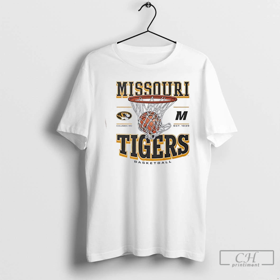 Premium Missouri Tigers Basketball Game Time Columbia Mo Est 1839 T-Shirts, Hoodie, Sweatshirt | PodTeesHub.com