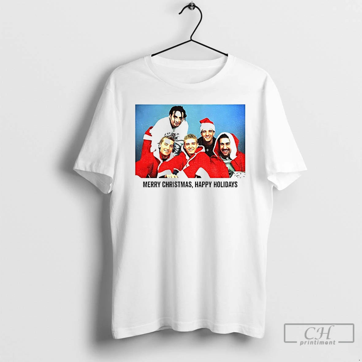 Premium Nsync Boy Band Merry Christmas Happy Holidays T-Shirts, Hoodie, Sweatshirt | PodTeesHub.com