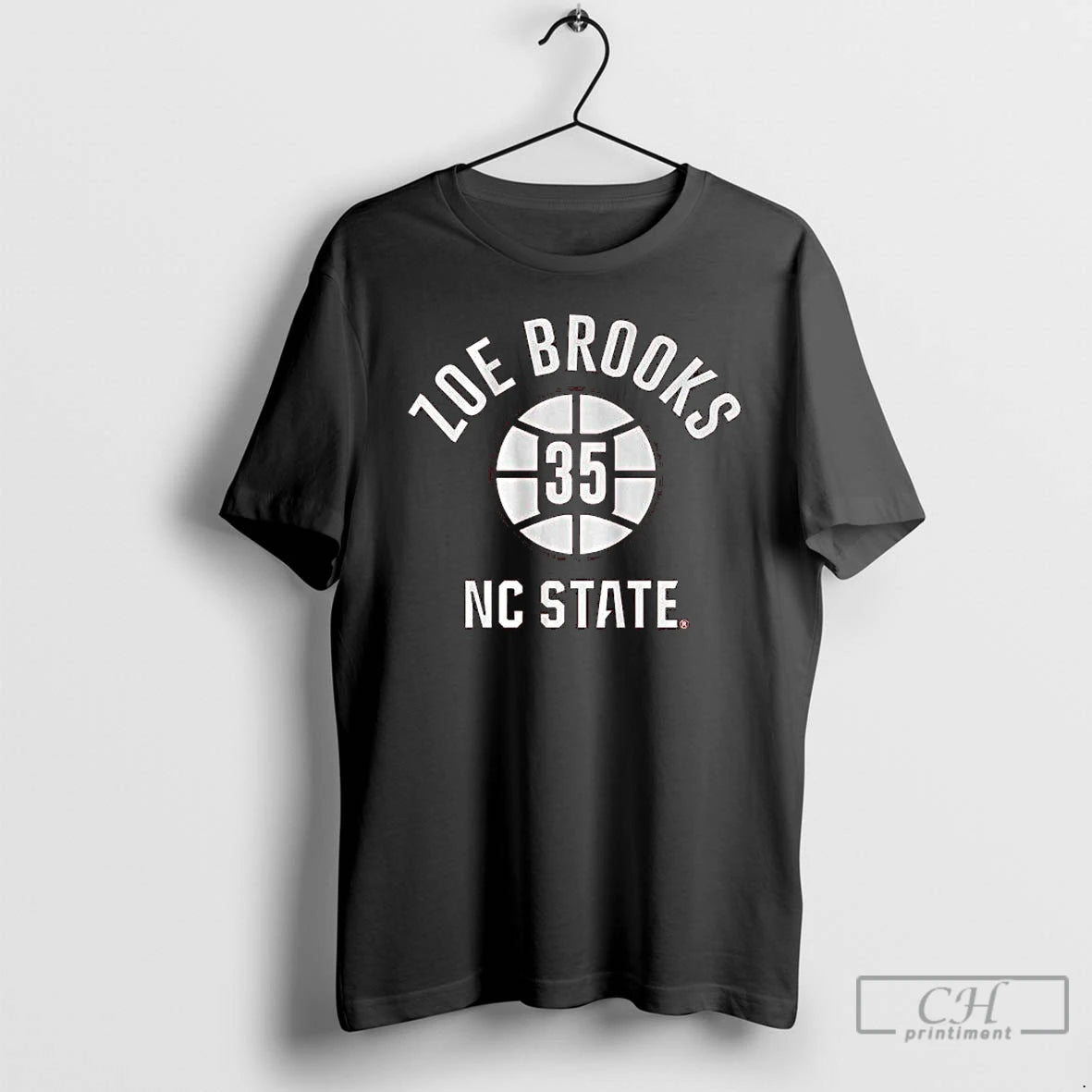 Premium Nc State Basketball Zoe Brooks Name Number Ball T-Shirts, Hoodie, Sweatshirt | PodTeesHub.com