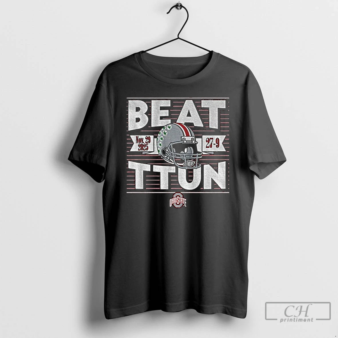 Premium Ohio State Football Beat Ttun In The Game 2025 Scoe 27 9 T Shirts Hoodie, Sweatshirt | PodTeesHub.com