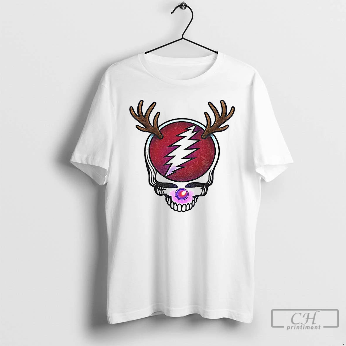 Premium Reindeer Stealie Skull Grateful Dead Merry Christmas 2025 T-Shirts, Hoodie, Sweatshirt | PodTeesHub.com