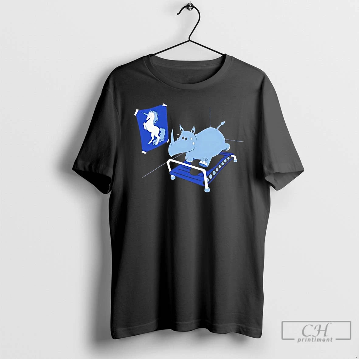 Premium Running Rhino To Unicorn T-Shirts, Hoodie, Sweatshirt | PodTeesHub.com