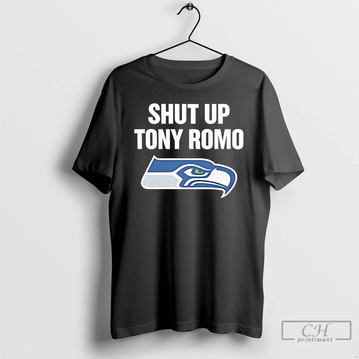 Premium Shut Up Tony Romo Seahawks Logo T-Shirts, Hoodie, Sweatshirt | PodTeesHub.com