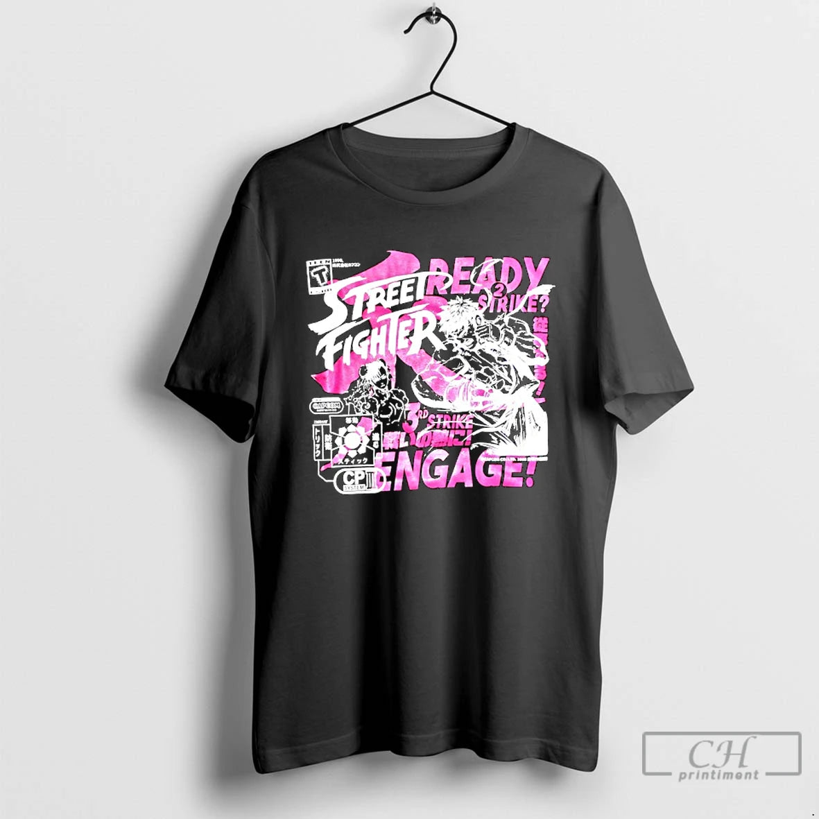 Premium Street Fighter Two Tone Japanese Graphics T-Shirts, Hoodie, Sweatshirt | PodTeesHub.com