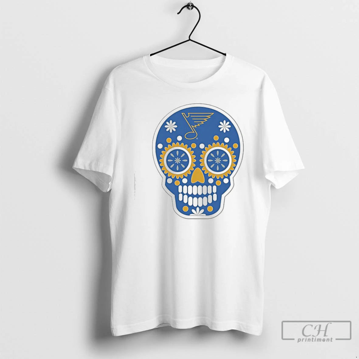 Premium Sugar Skull St Louis Blues Hockey T-Shirts, Hoodie, Sweatshirt | PodTeesHub.com