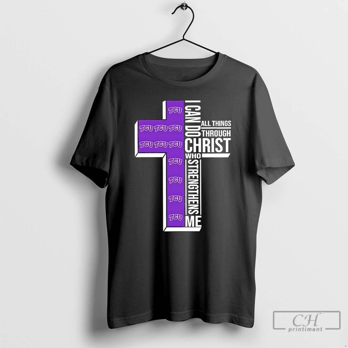 Premium Tcu Horned Frogs Womens Basketball I Can All Things Do Through Christ Who Strengthens T-Shirts, Hoodie, Sweatshirt