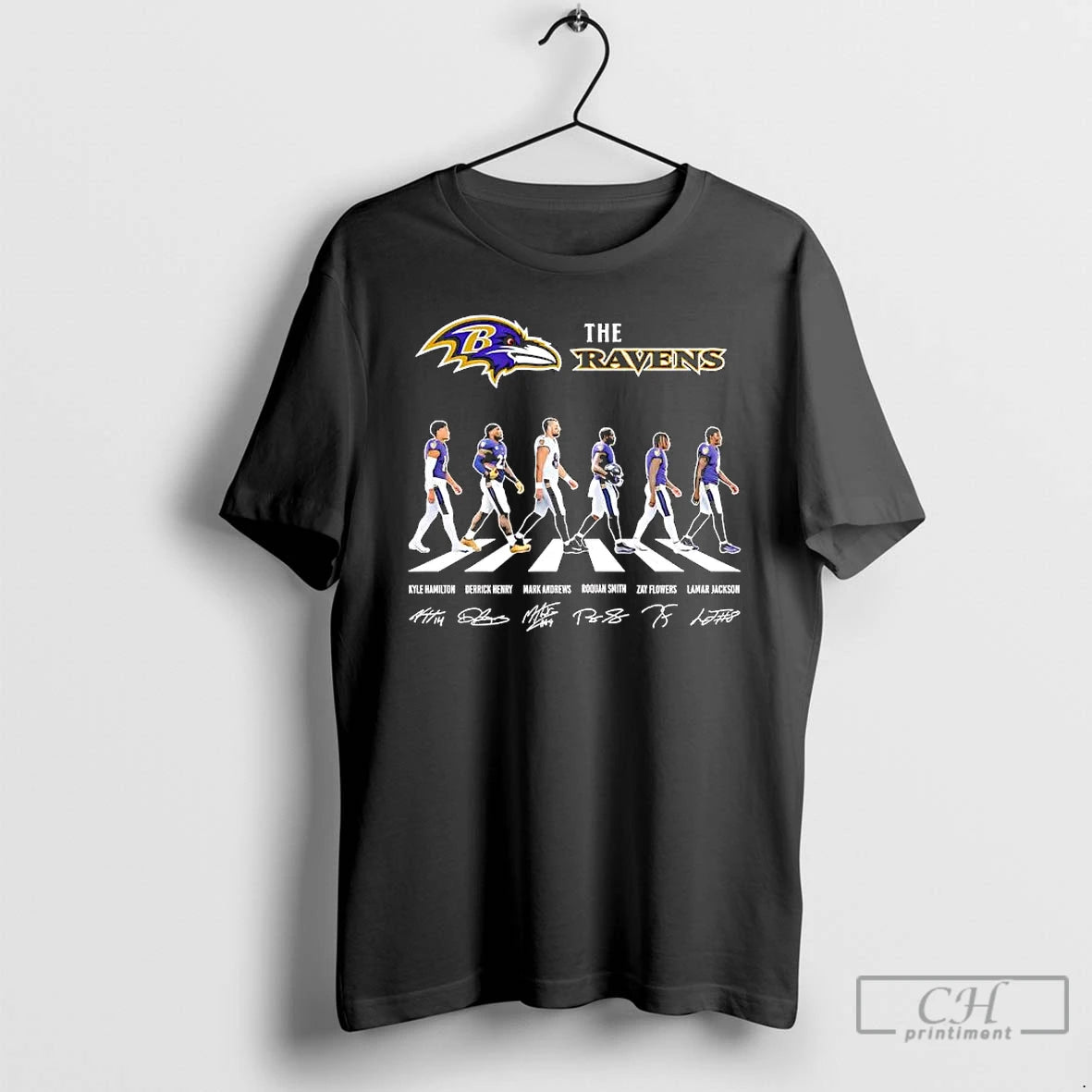 Premium The Baltimore Ravens X Abbey Road Several Players Signature T-Shirts, Hoodie, Sweatshirt | PodTeesHub.com