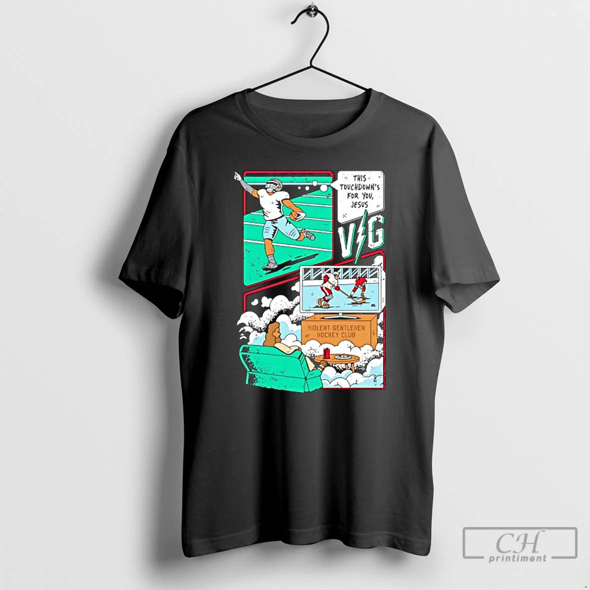 Premium This Touchdowns For You Jesus T-Shirts, Hoodie, Sweatshirt | PodTeesHub.com