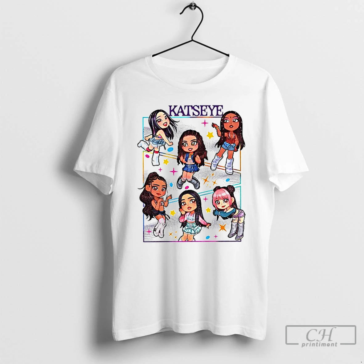 Premium Vintage Katseye Member Chibi T-Shirts, Hoodie, Sweatshirt | PodTeesHub.com