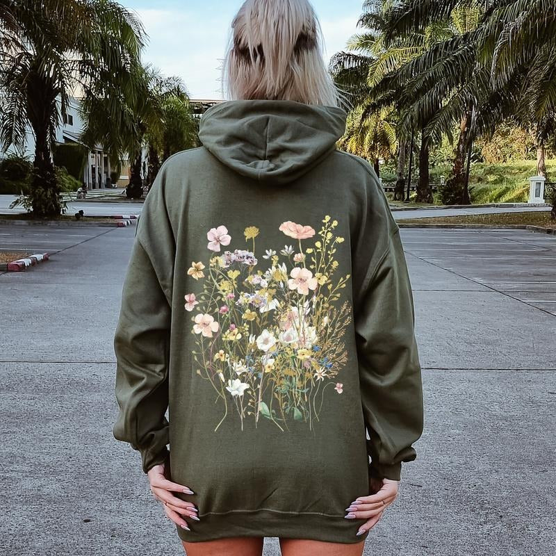 Pressed Flower Bouquet Hoodie T-Shirts, Sweatshirt | PodTeesHub.com