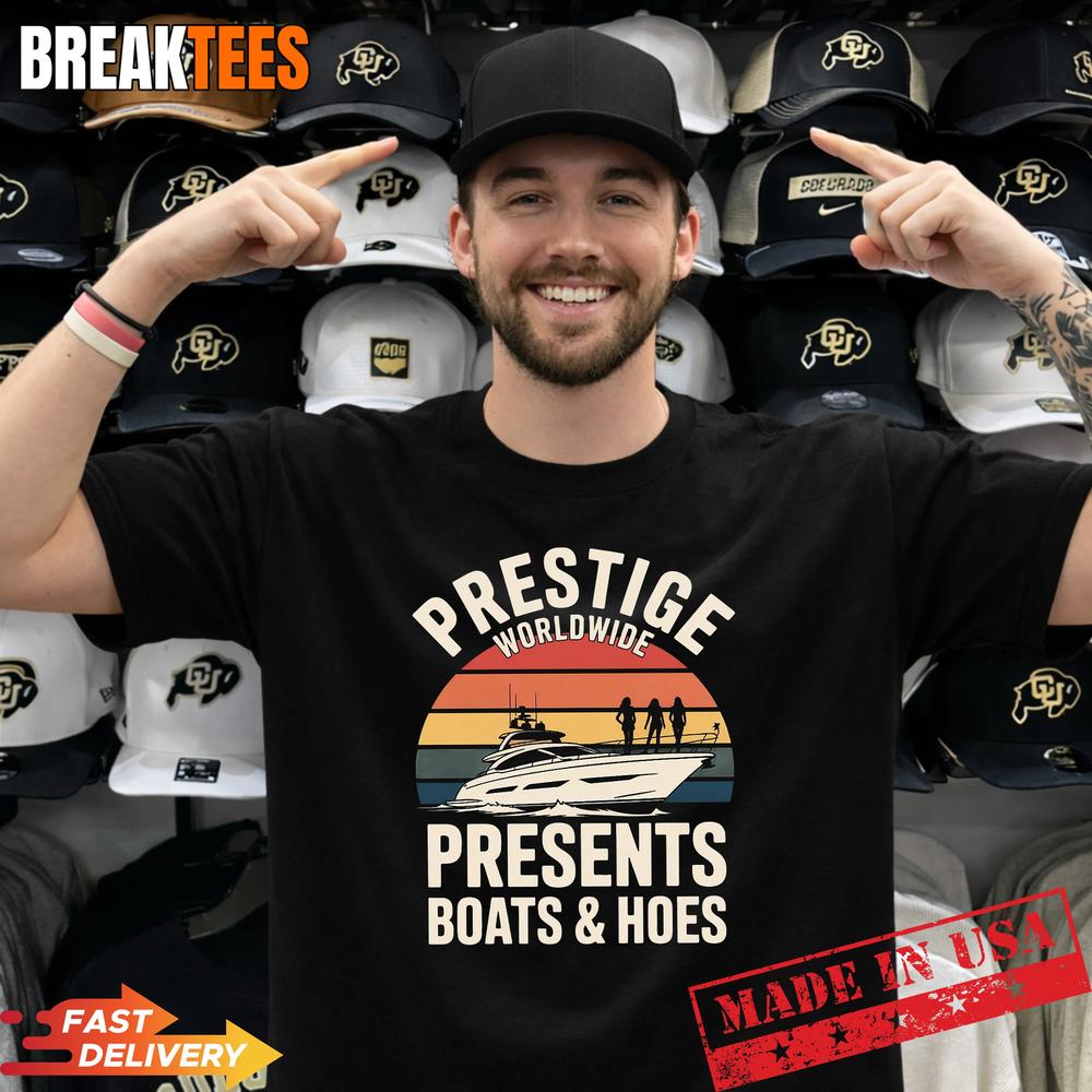 Prestige Worldwide Presents Boats And Hoes Party Boat T-Shirt