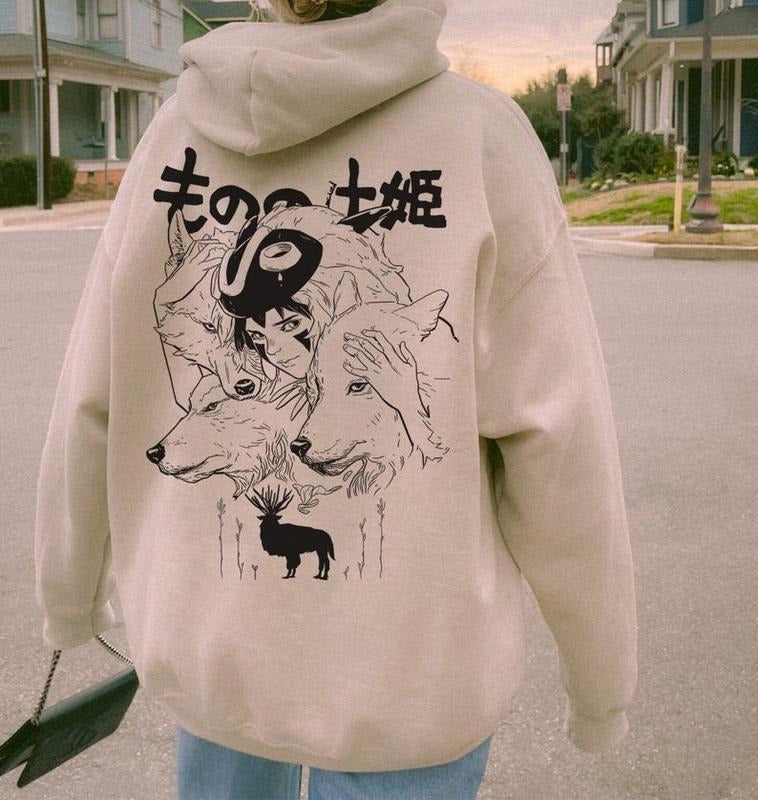 Princess Mononoke Hoodie, Sweatshirt, Tshirt, Mononoke Hime Shirt, Forest Spirit Shirt, Kodama Tree Shirt, Studio Ghibli...