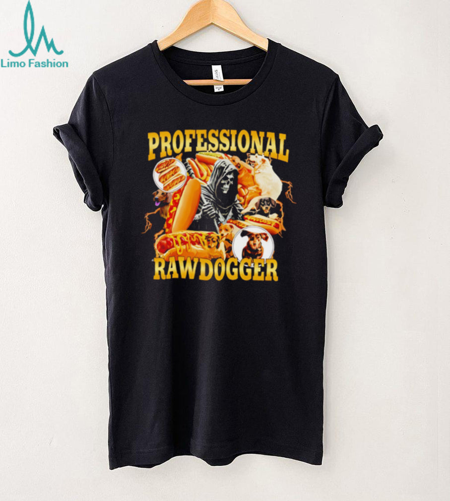 Professional Rawdogger Funny Grim Reaper Hot Dog T Shirt