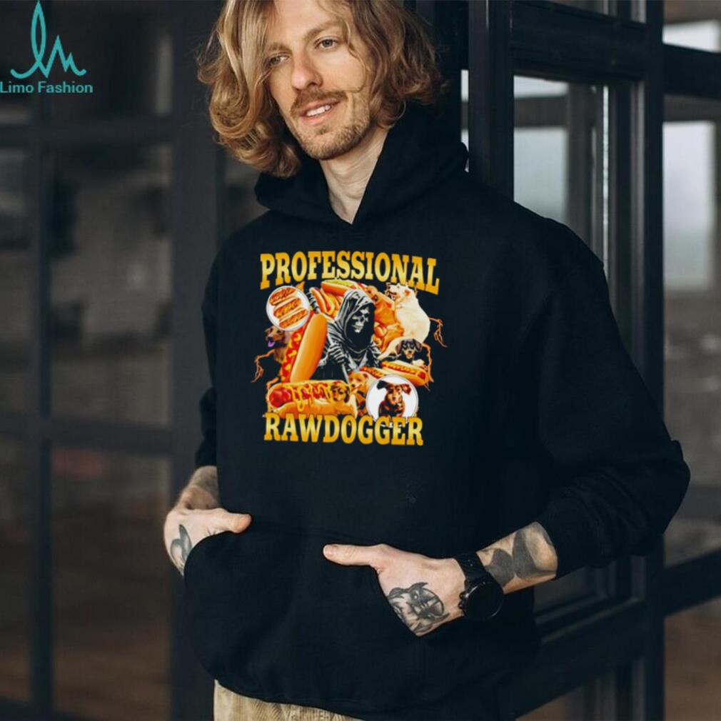 Professional Rawdogger Funny Grim Reaper Hot Dog T Shirt