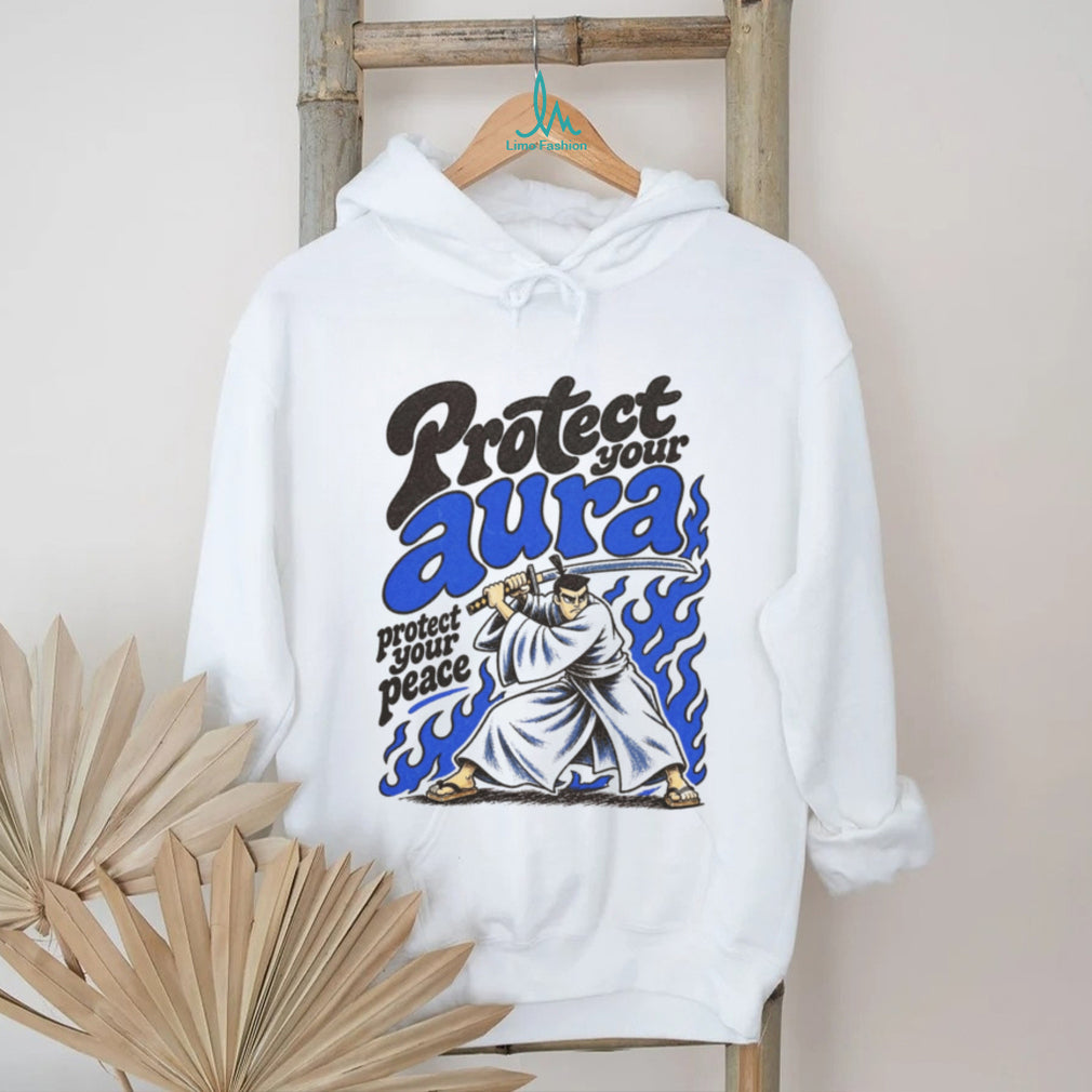Protect Your Aura Samurai Warrior Minimalist Graphic T Shirt