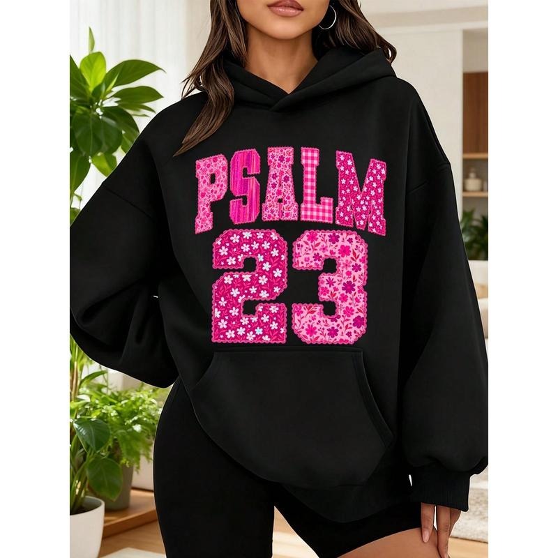 Psalm 23 Floral Print Religious Hoodie For Women Faith Inspired Christian Hooded T-Shirts, Sweatshirt | PodTeesHub.com