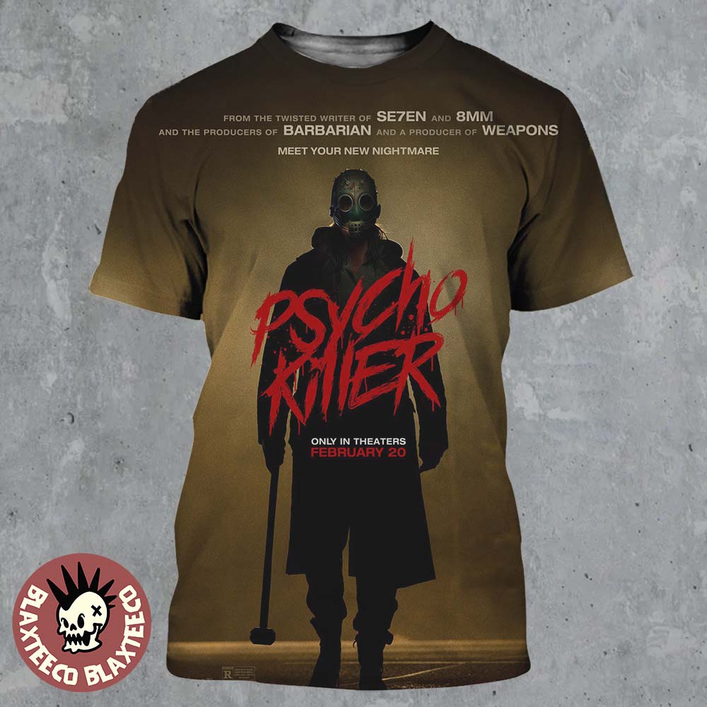 Psycho Killer New Poster Serial Killer Horror Film Only In Theaters February 20 2026 All Over Print Shirt