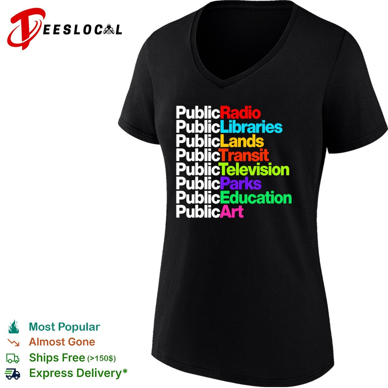 Public Radio Libraries Lands Transit Television Parks Education Art shirt