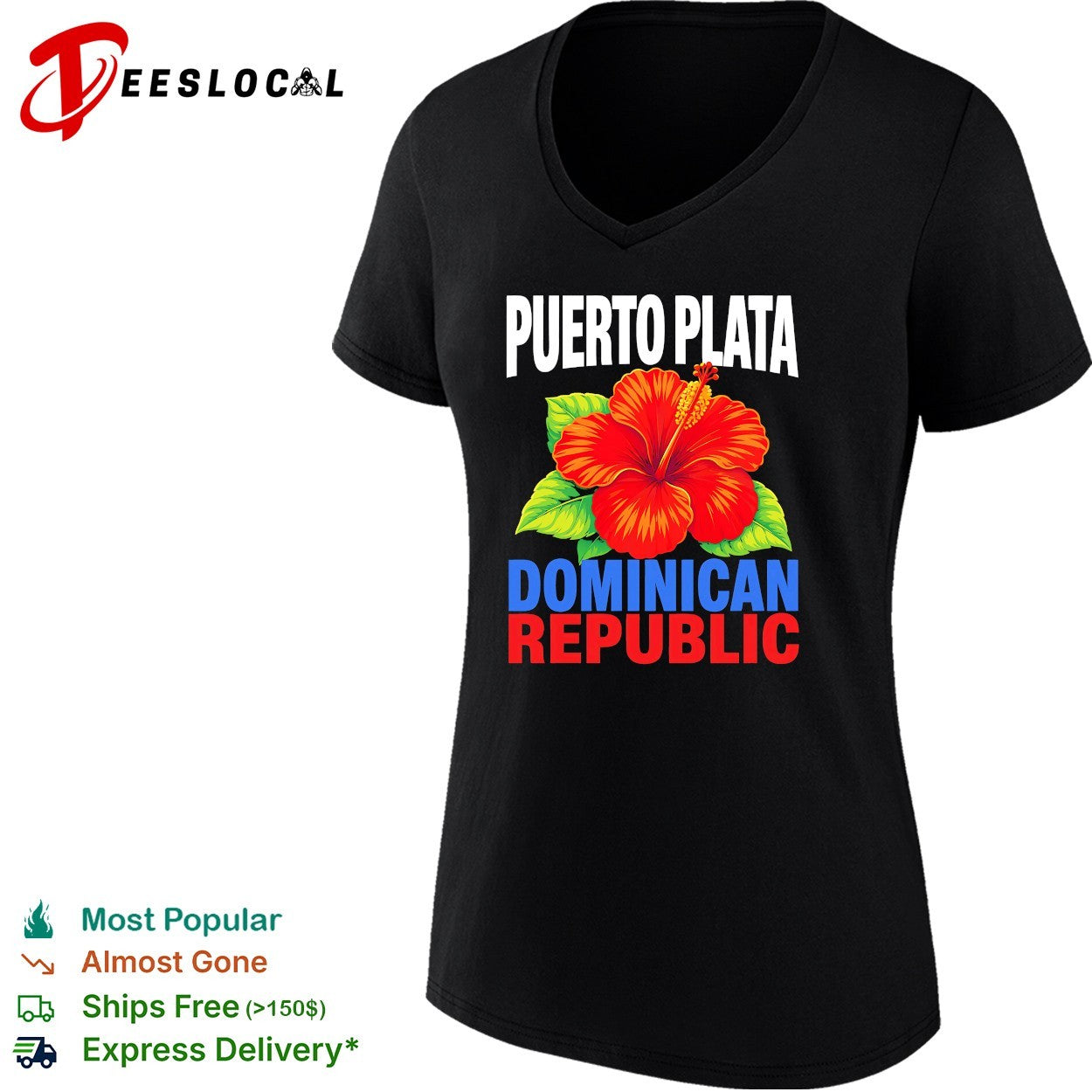 Puerto Plata Dominican Republic hibiscus flower shirt