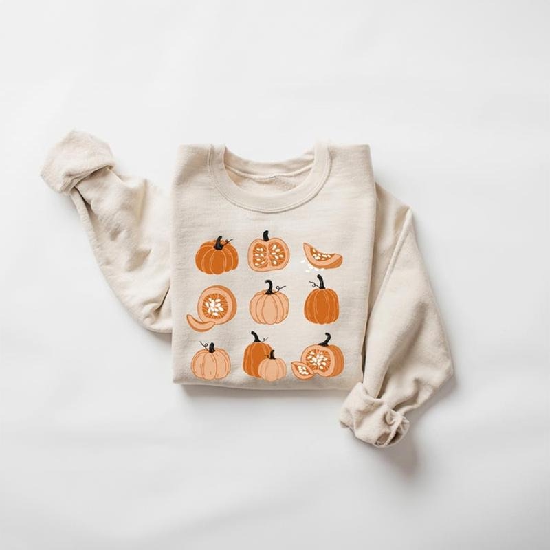 Pumpkin Patch Sweatshirt | Cozy Fall Crewneck for Women | Cute Thanksgiving & Halloween Pullover | Autumn Aesthetic Fall...