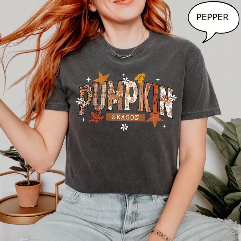 Pumpkin Season Fall Leaves Autumn Vibes T-Shirt, Autumn Fall Thanksgiving Tee, Fall Pumpkin Bithank Shirt Hoodie, Sweatshirt