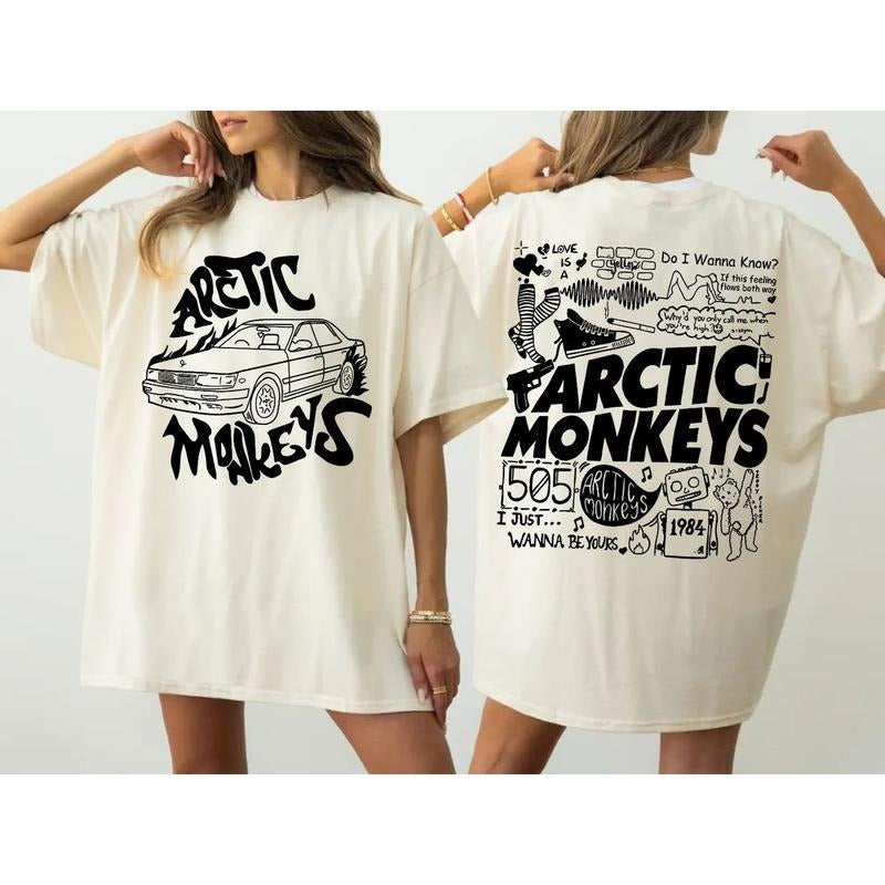 Punk Rock Two Sides Tshirt Sweatshirt Hoodie, Arctic Monkeyss Tour, Music Tracklist Shirt, Unisex Sweater Pullover Tee