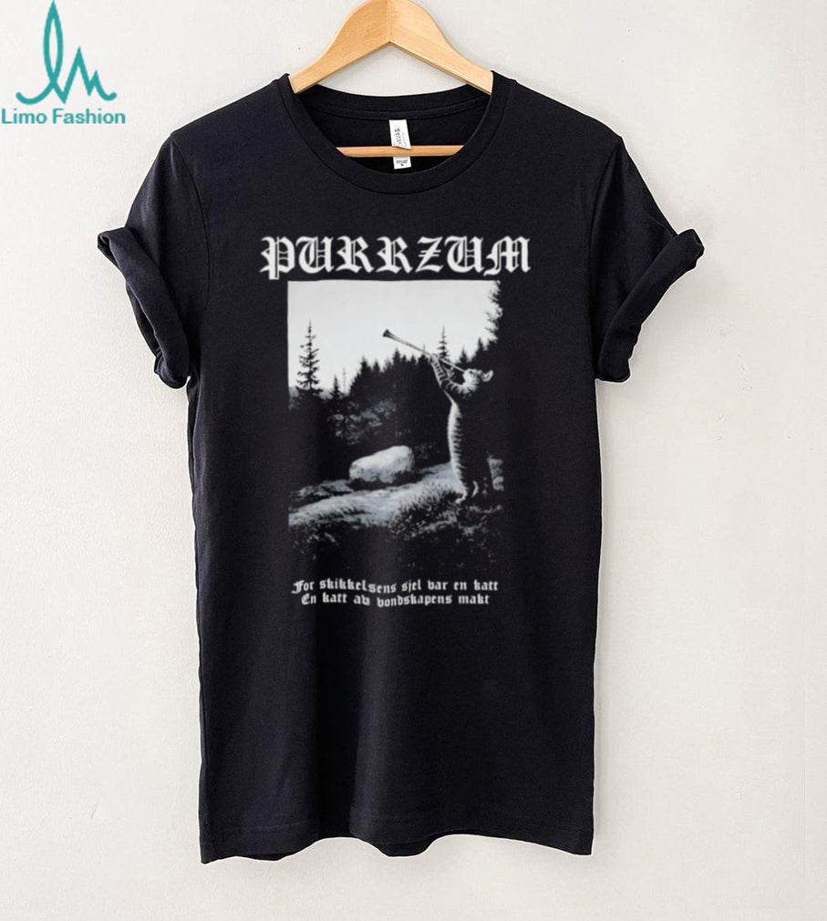 Purrzum Cat Black Metal Parody Burzum shirt
