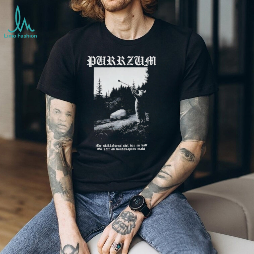 Purrzum Cat Black Metal Parody Burzum shirt