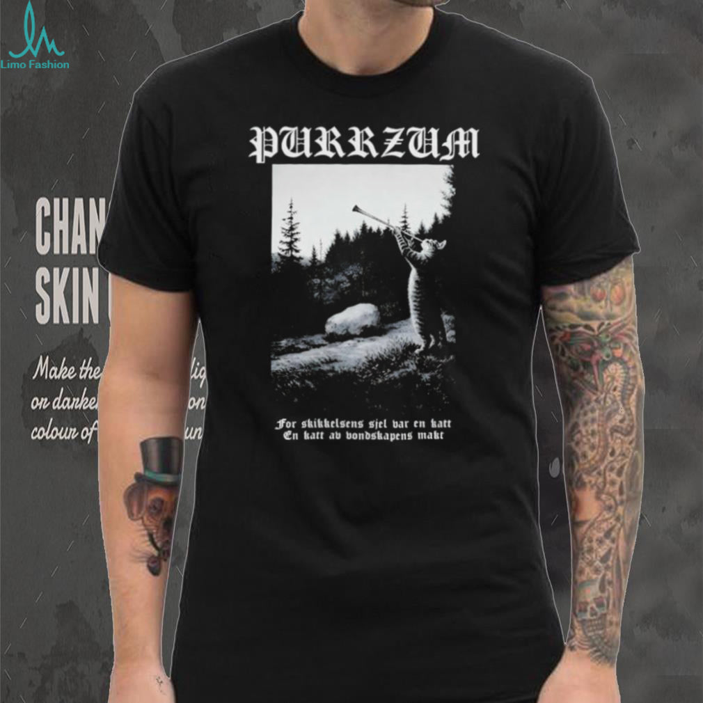 Purrzum Cat Black Metal Parody Burzum shirt