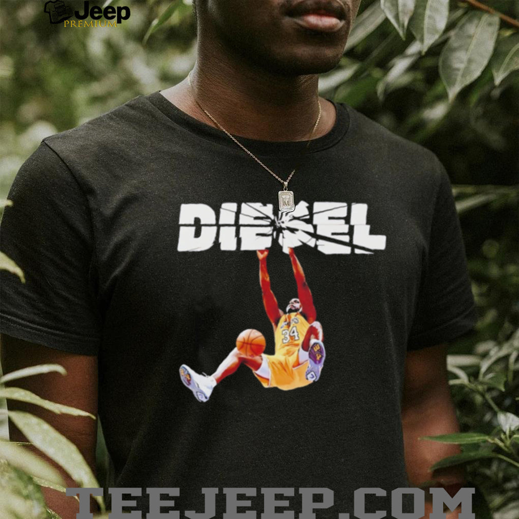 Shaquille O’Neal Diesel broken glass graphic shirt