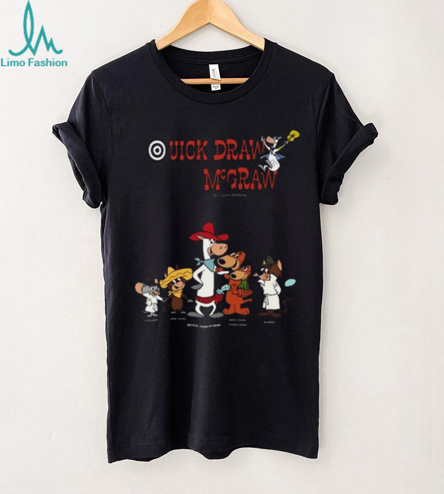Quick Draw McGraw Western Cartoon Cast Retro T Shirt
