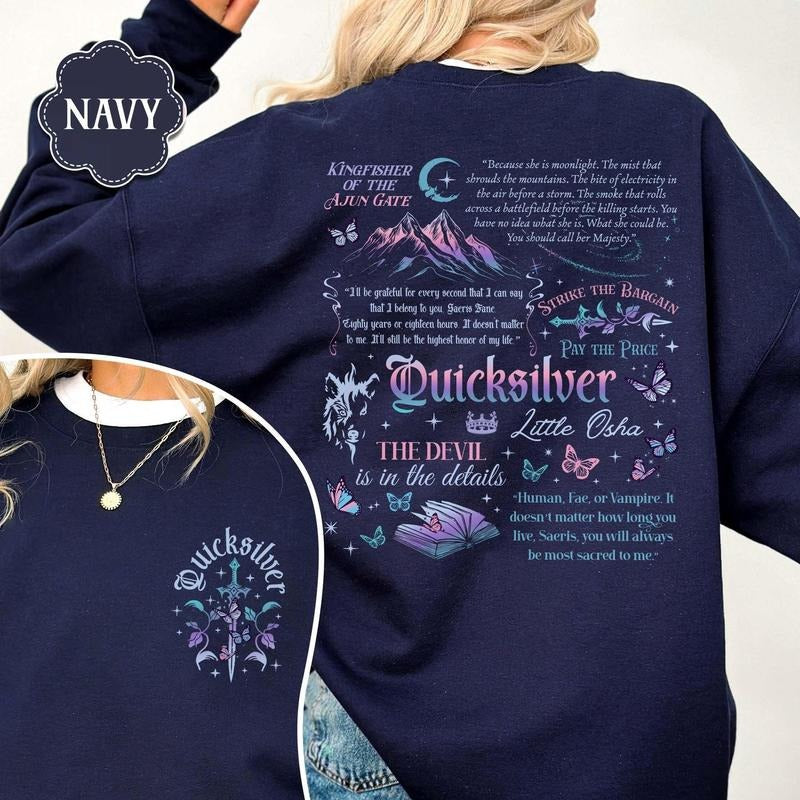Quicksilver Book Sweatshirt, Fantasy Bookish Merch, Inspired Callie Hart, Kingfisher Shirt, Romantasy Bookish Gift,...