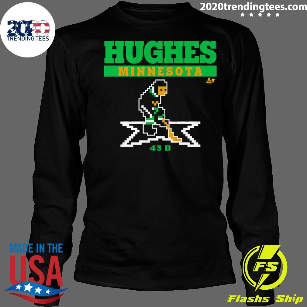 Quinn Hughes Minnesota Hockey Retro Shirt