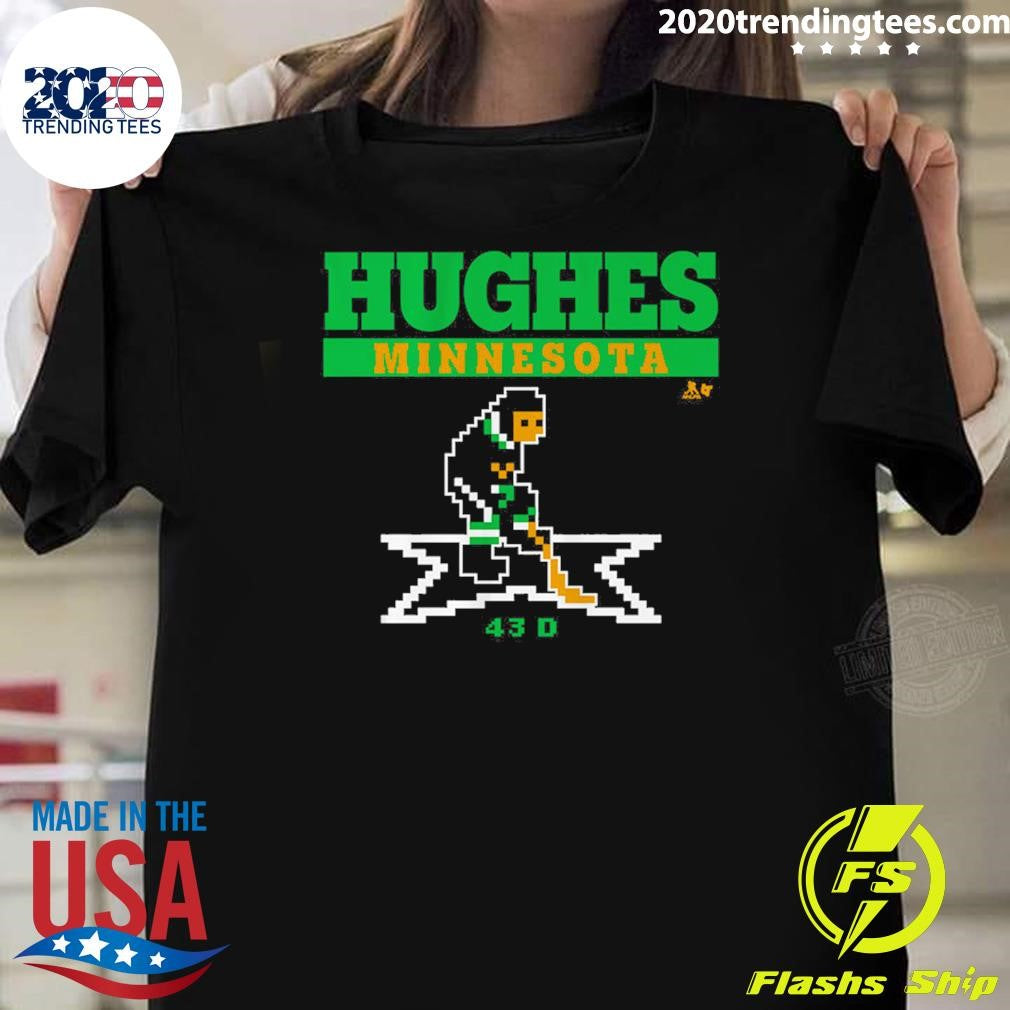 Quinn Hughes Minnesota Hockey Retro Shirt