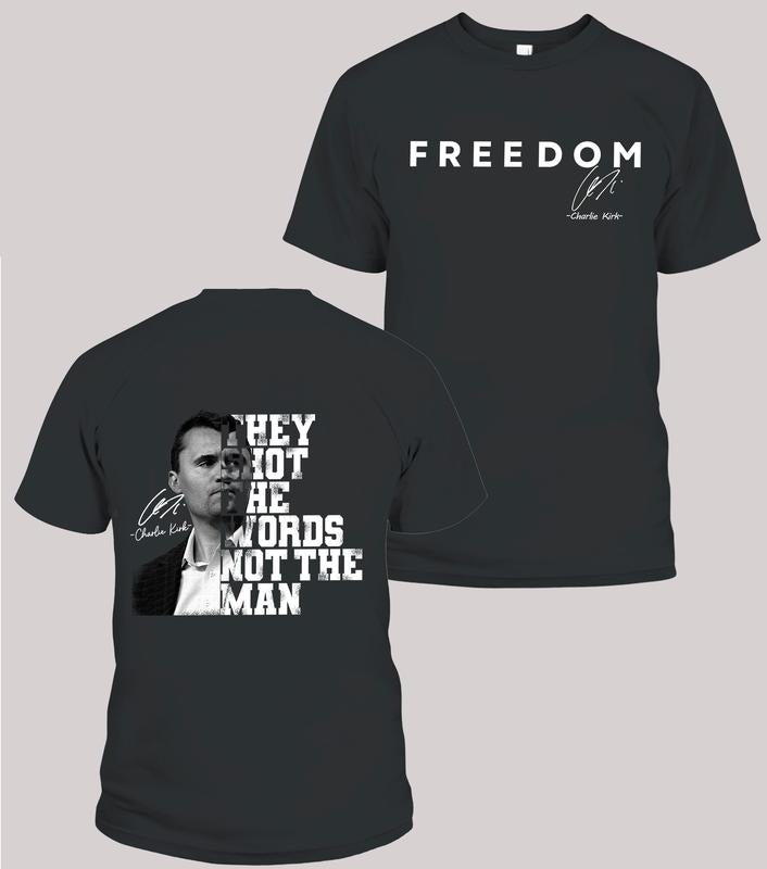 RIP Charlie Kirk 2Sides Shirt , FREEDOM Tee, True Patriot Graphic Tee, Rest In Peace Charlie Kirk, Thank you Charlie Tee...