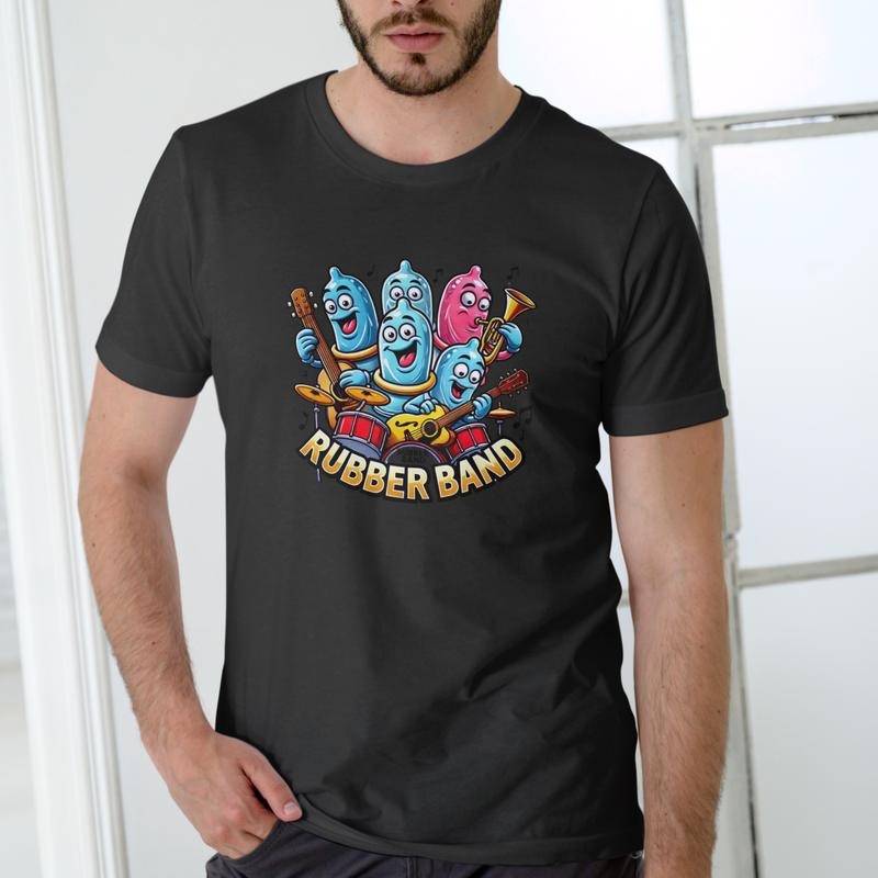 RUBBER BAND Funny T Shirt, Unisex Cotton for men and women Hoodie, Sweatshirt | PodTeesHub.com
