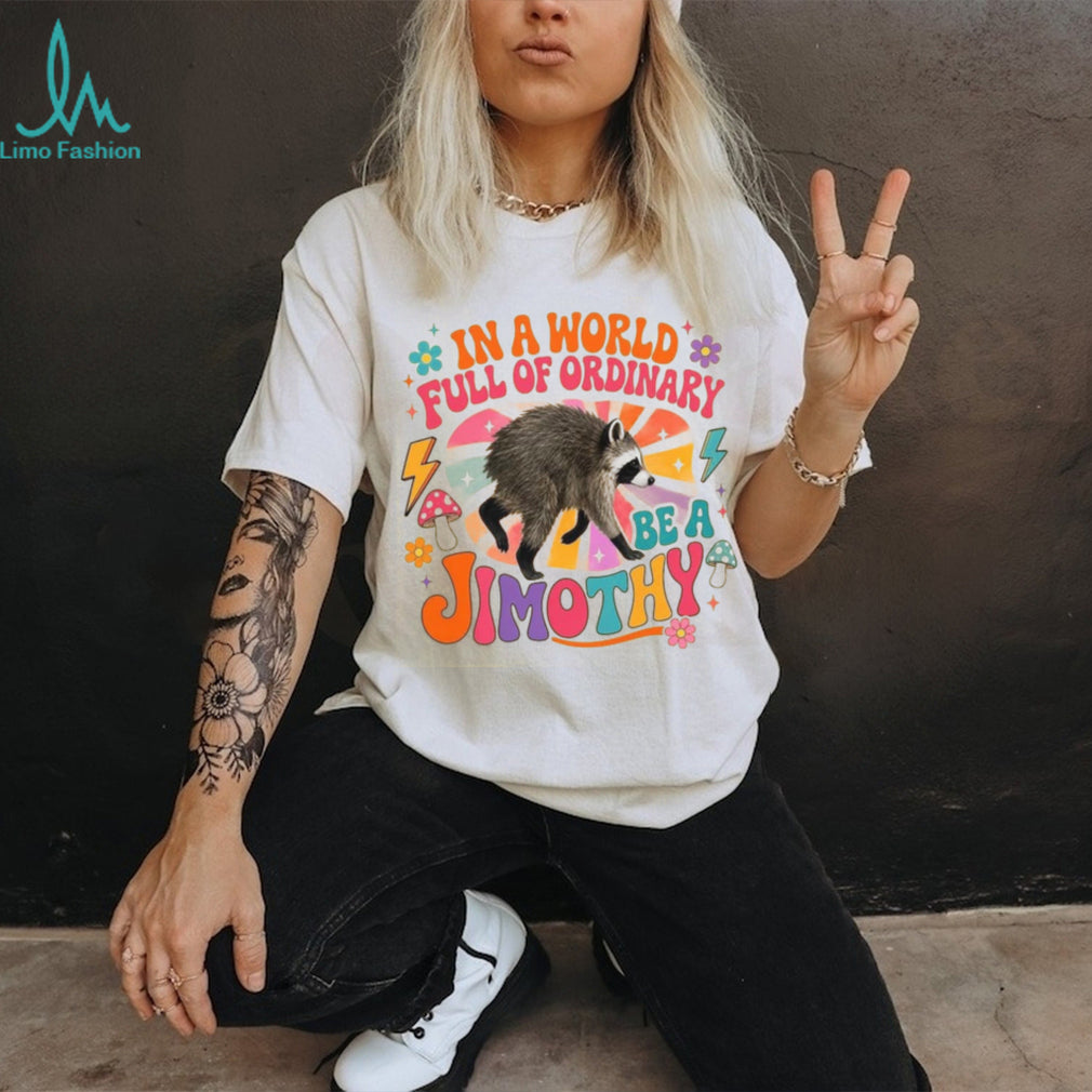 Raccoon Lover Retro Groovy Mushroom Vintage Cute Animal Shirt