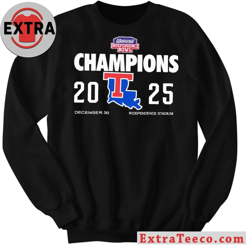 Radiance Technologies Independence Bowl, where the Louisiana Tech Bulldogs won in 2025 Logo Shirt
