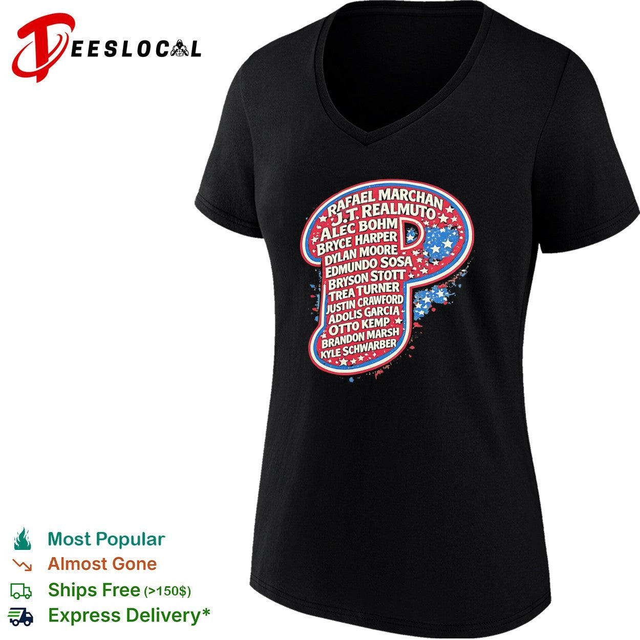 Rafael Marchan JT Realmuto Alec Bohm Bryce Harper Philadelphia Phillies shirt