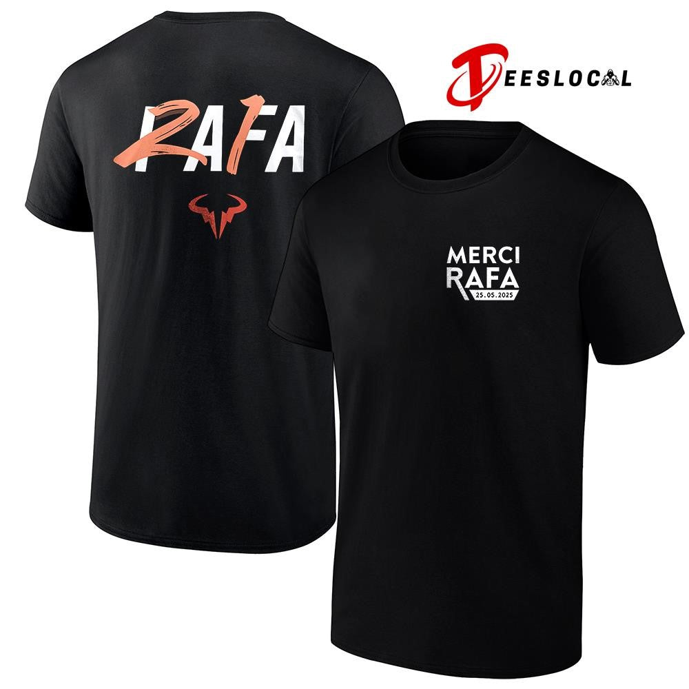 Rafael Nadal Merci Rafa logo shirt