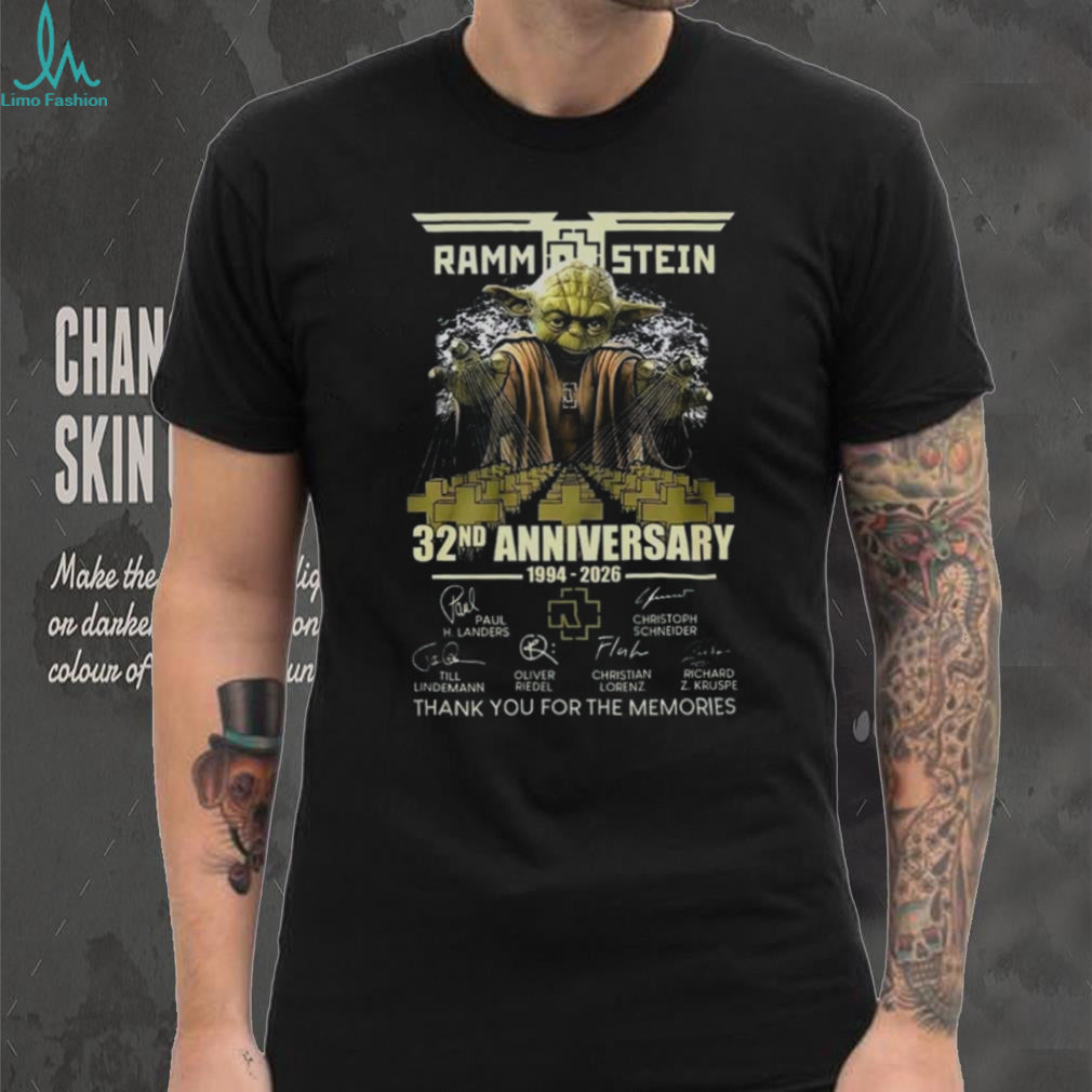 Rammstein 32nd Anniversary Yoda 1994 2026 Signatures Shirt