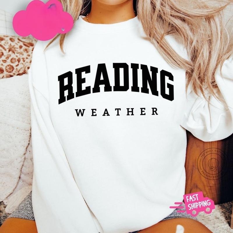 Reading Sweatshirt Book Lover Gift Reader Gift for Her Bookish Sweatshirt Librarian Gift Reading Teacher Shirt Read Books...