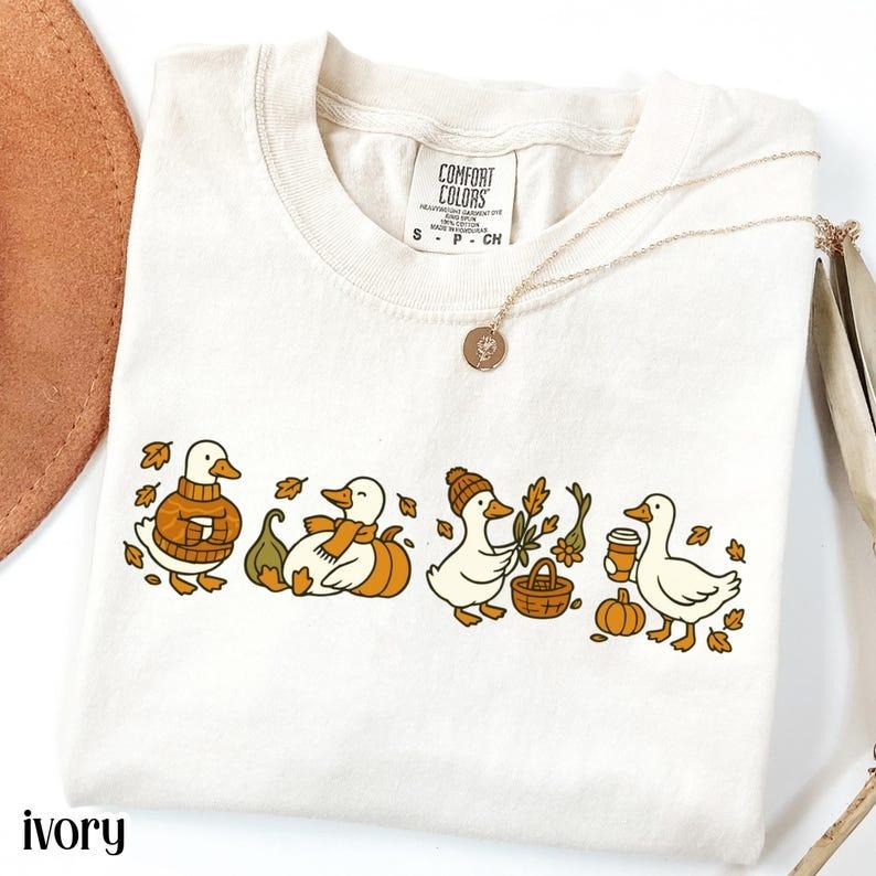 Reading Tshirt Silly Goose Teacher Shirt, Bookish Gifts for Librarian Shirt Book Lover Gift Stamp Shirts, Fall Trendy...