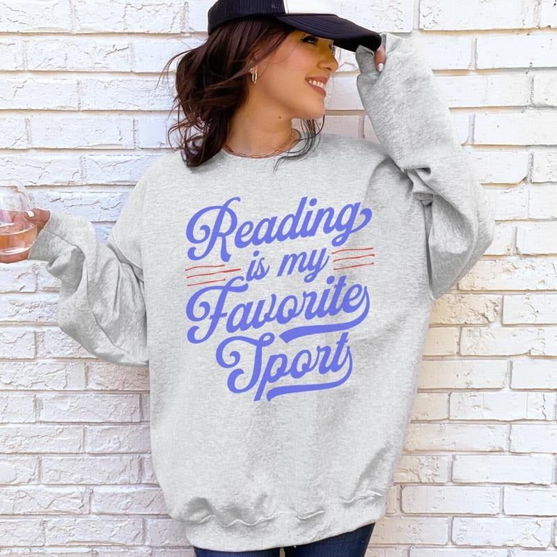 Reading is My Favorite Sport Sweatshirt: Book Lover Crewneck, Bookish shirt, Bookworm, Reader Gift, Book crewneck PITDD...