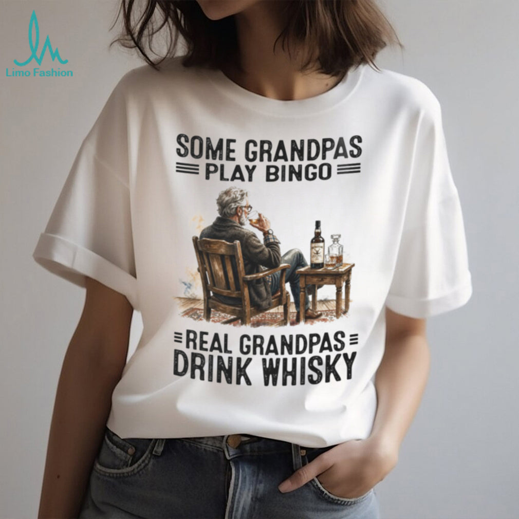 Real Grandpas Drink Whisky Bingo Alternative Vintage Shirt